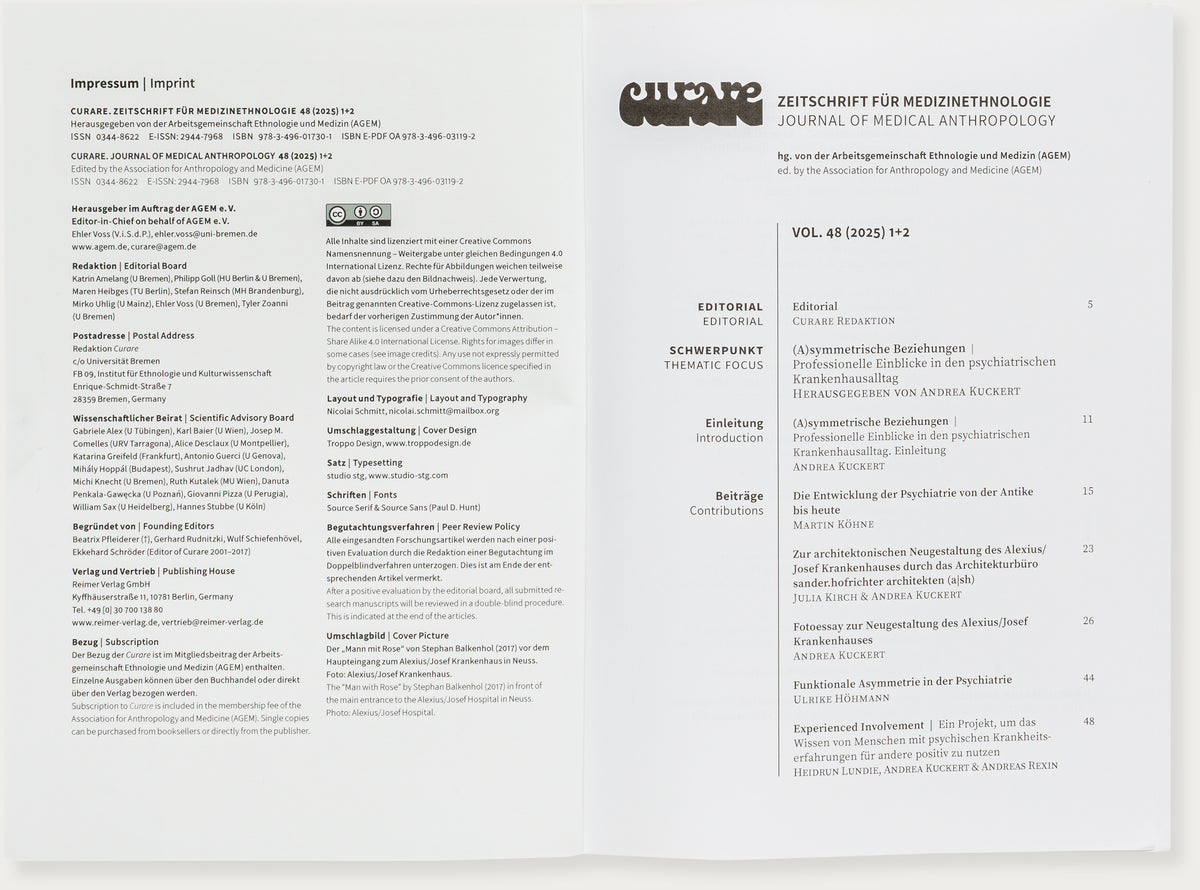 Curare, Band 48, 1 u. 2 (2025) – Zeitschrift für Medizinethnologie / Journal of Medical Anthropology