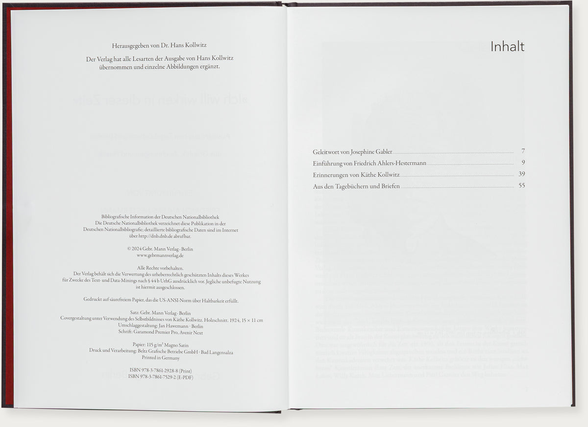 Käthe Kollwitz. „Ich will wirken in dieser Zeit“