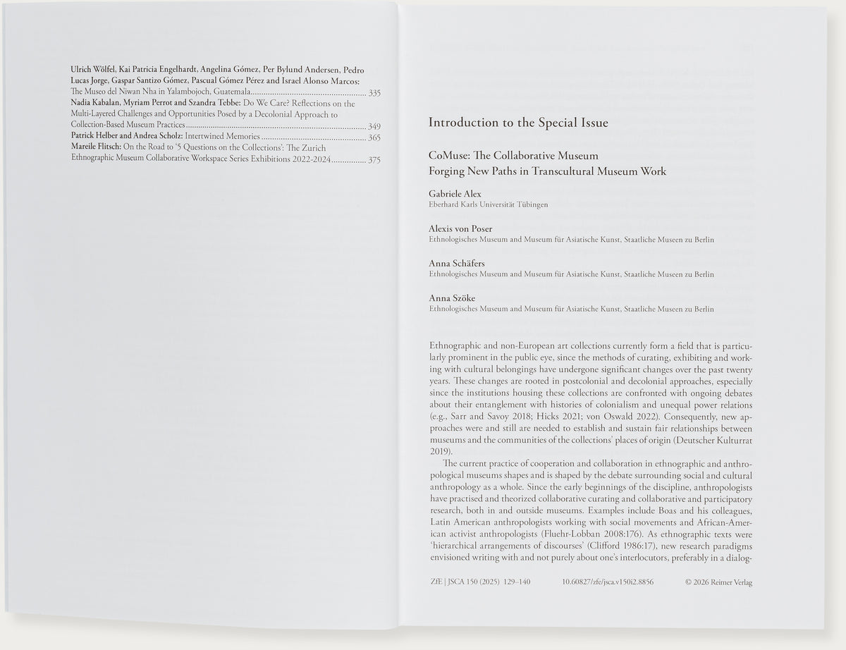 Zeitschrift für Ethnologie – Journal of Social and Cultural Anthropology, Band 150, Heft 2 (2025)